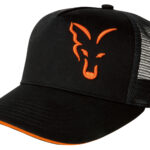 black/orange trucker cap