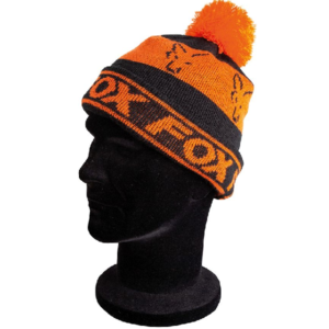 FOX Black Orange - Lined Bobble Hat