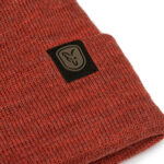 fox_beanie_hat_burnt-orange_logo_detail