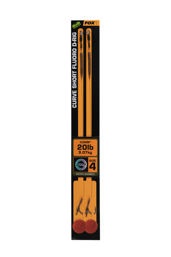 FOX_Edges_Curve_Short_Fluoro_D-Rig_4_20lb_Illusion_Gotowe_przypony_baitbox_najlepszy_sklep_karpiowy