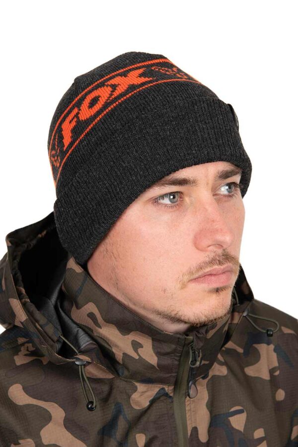 Fox Czapka Black Orange Beanie