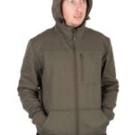 ccl668_673_fox_collection_soft_shell_jacket_green_and_black_hood_up